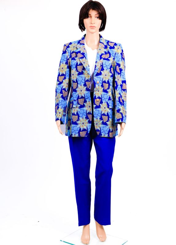 Veste motif nuance de bleu