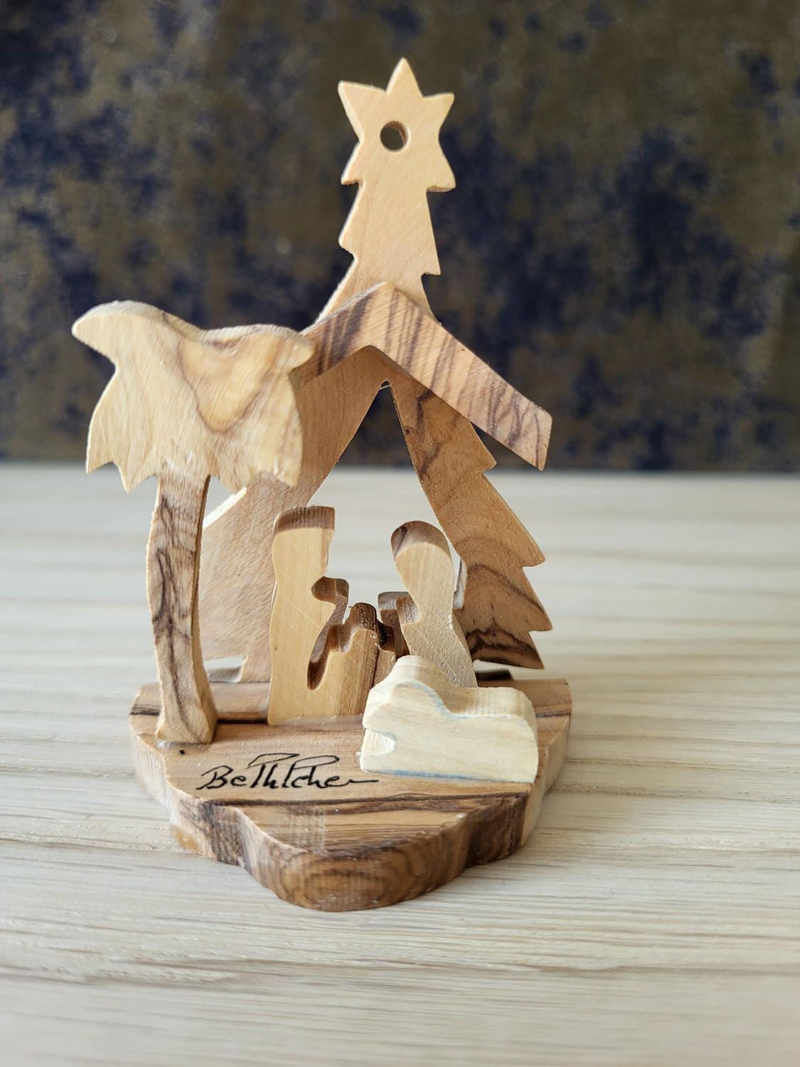 Nativité Stylisée fond Sapin étoilé Nativité Stylisée fond Sapin étoilé