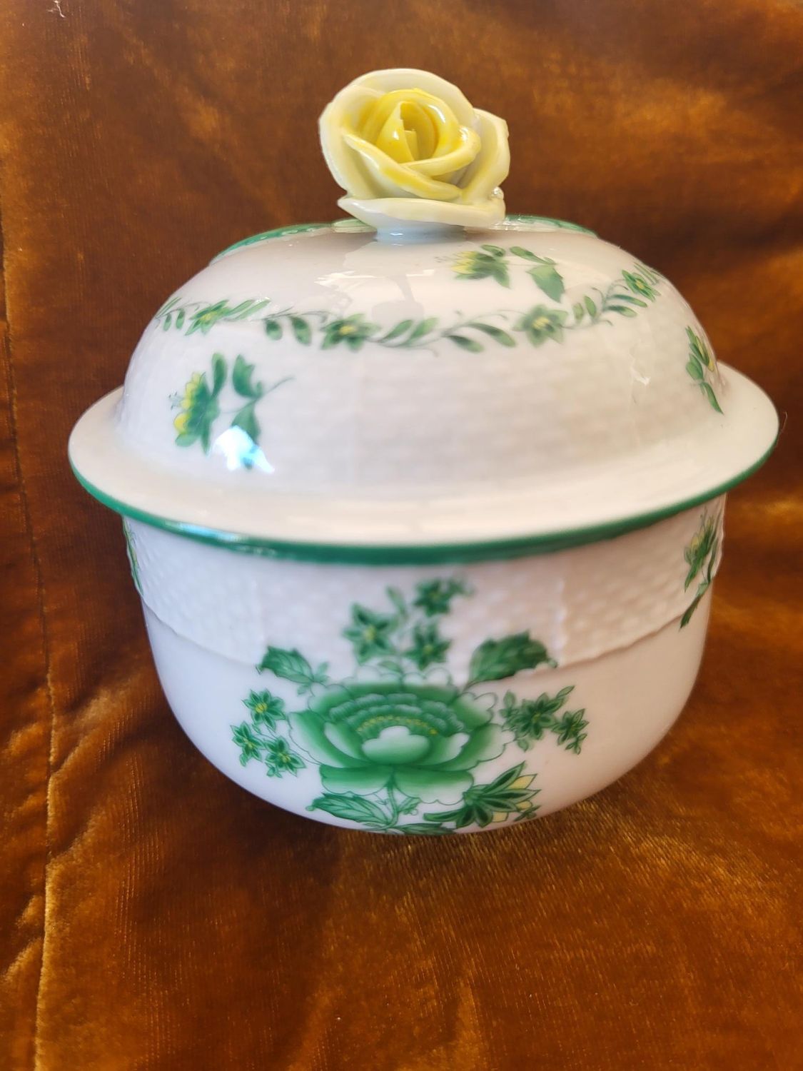 Bougie cire abeille contenant vintage