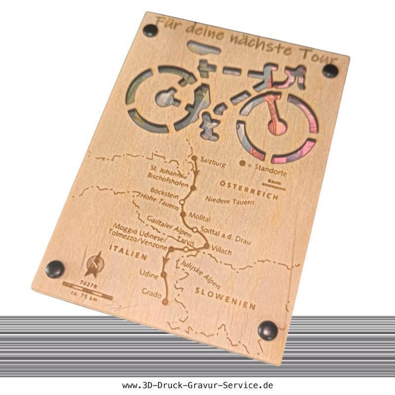 individuelle Geldgeschenkkarte aus Holz