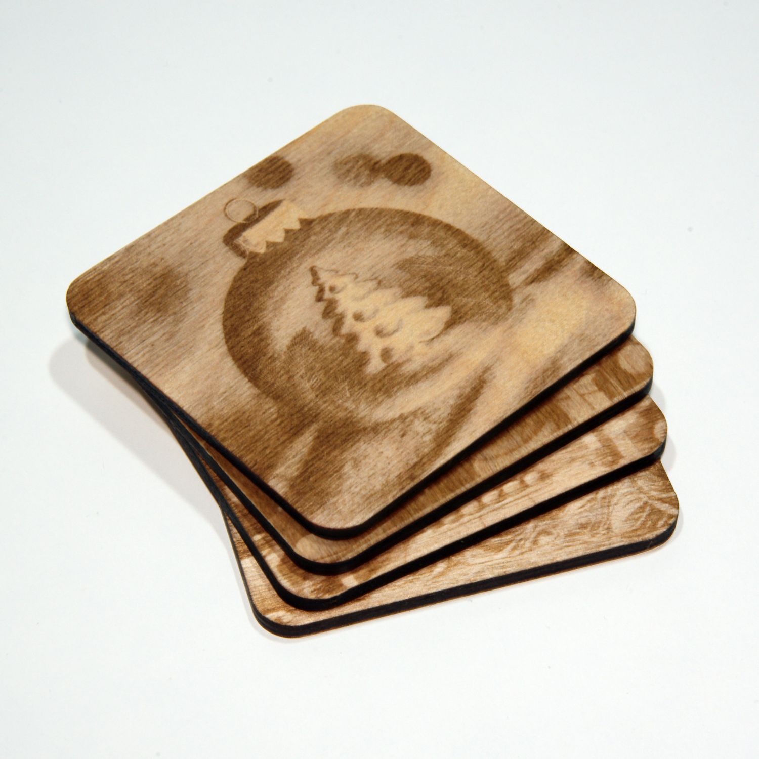 🎄 Świąteczne podkładki pod kubek / szklankę – komplet 4 sztuk 🎄