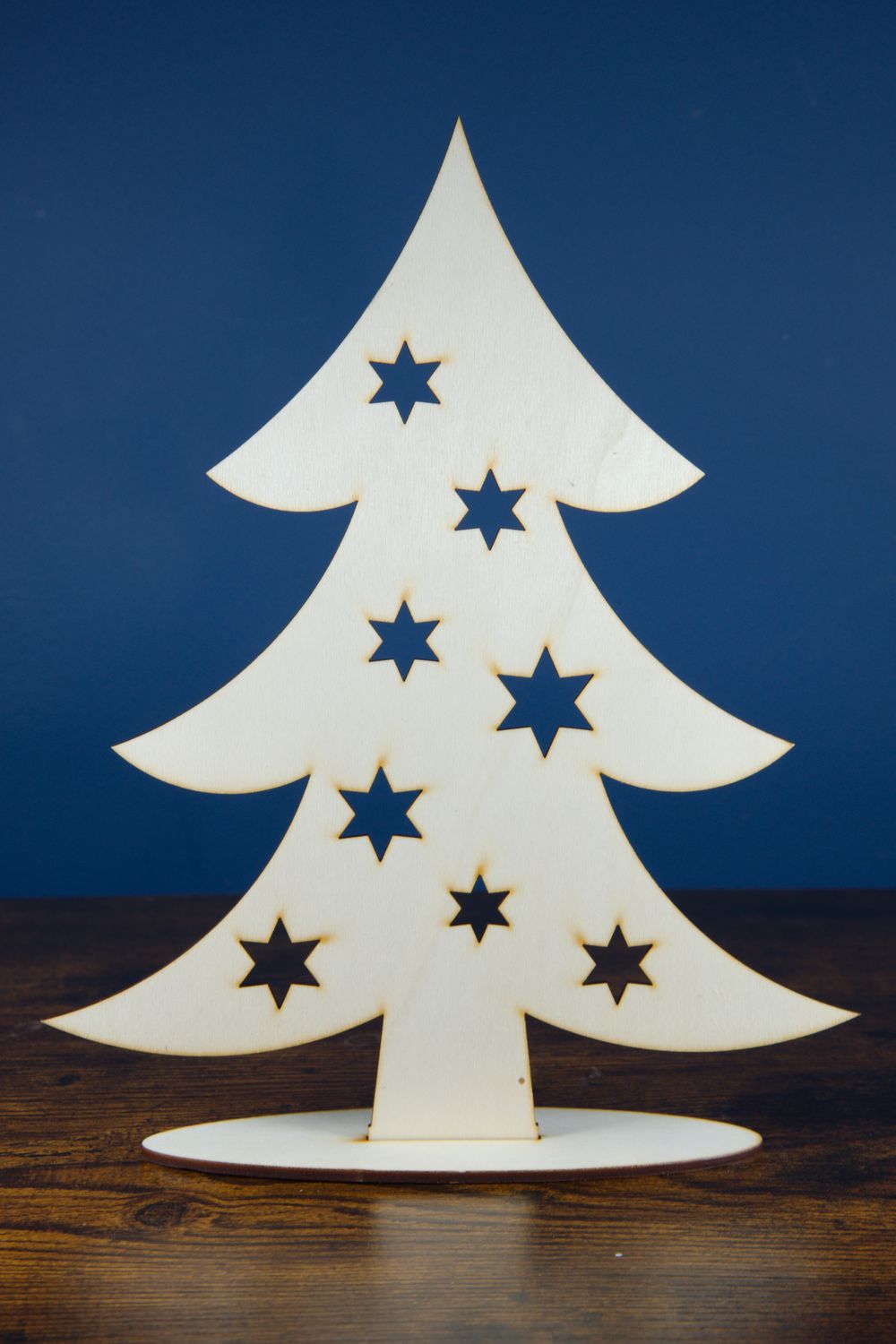 🎄 Drewniana Choinka Bożonarodzeniowa ze Sklejki – 23 cm 🎄