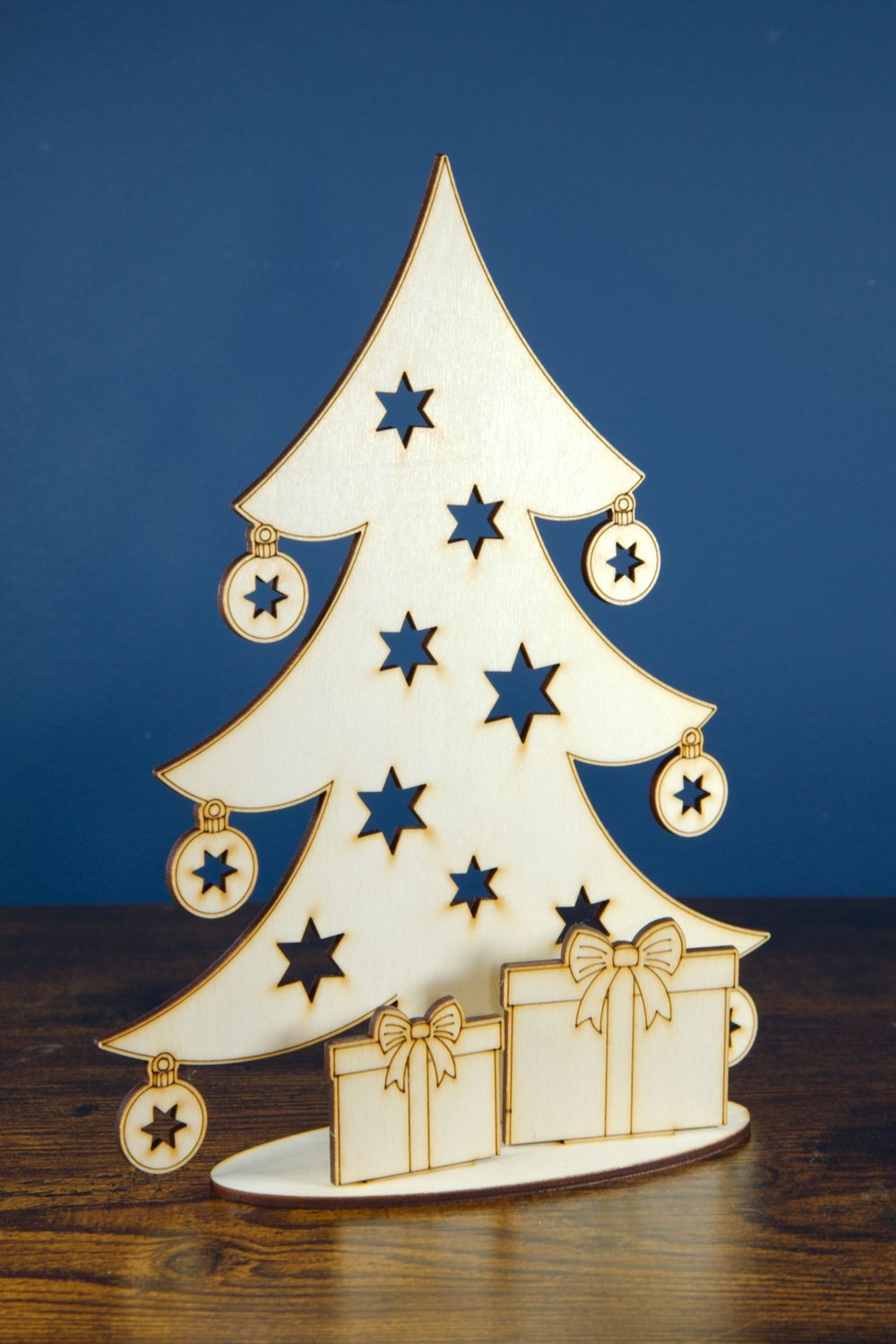 🎄 Drewniana Choinka Bożonarodzeniowa ze Sklejki – 23 cm 🎄