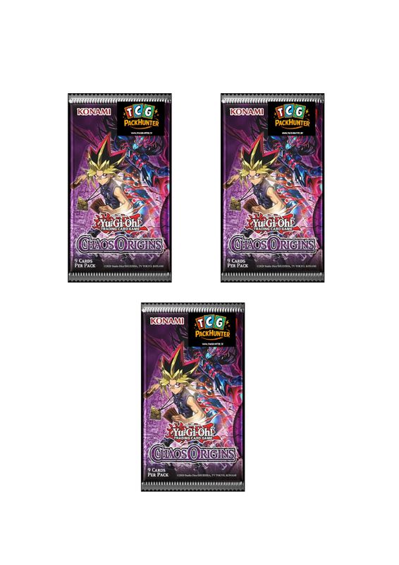 Yu-Gi-Oh – Chaos Origin - 3 Booster - Deutsch - Offizielles Konami Sammelkarten