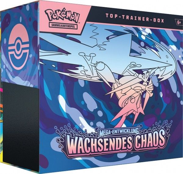 Pokemon Wachsendes Chaos ME04 Top-Trainer-Box - Deutsch - & PackHunter Toploader - Sammelkartenspiel
