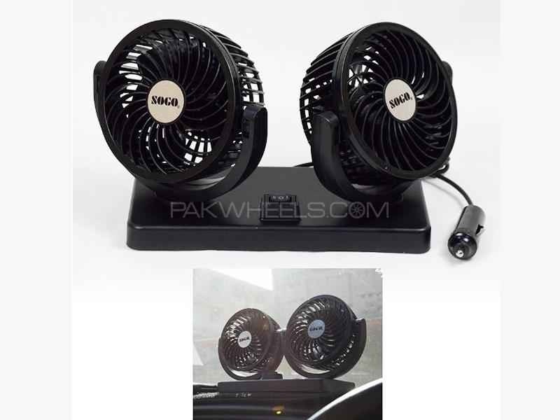 SoGO 360 degree Dual Rutatable Car Electric Fan
