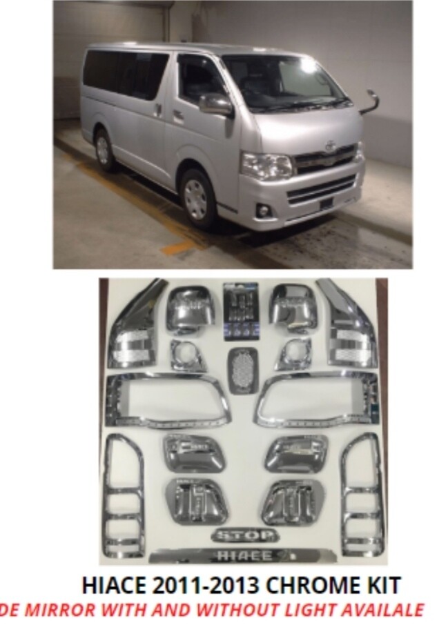HIACE 2011-2013 chrome kit