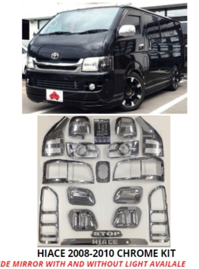 Hiace 2008-2010 chrome kit