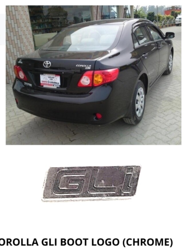 Corolla GLI BOOT LOGO ( CHROME)