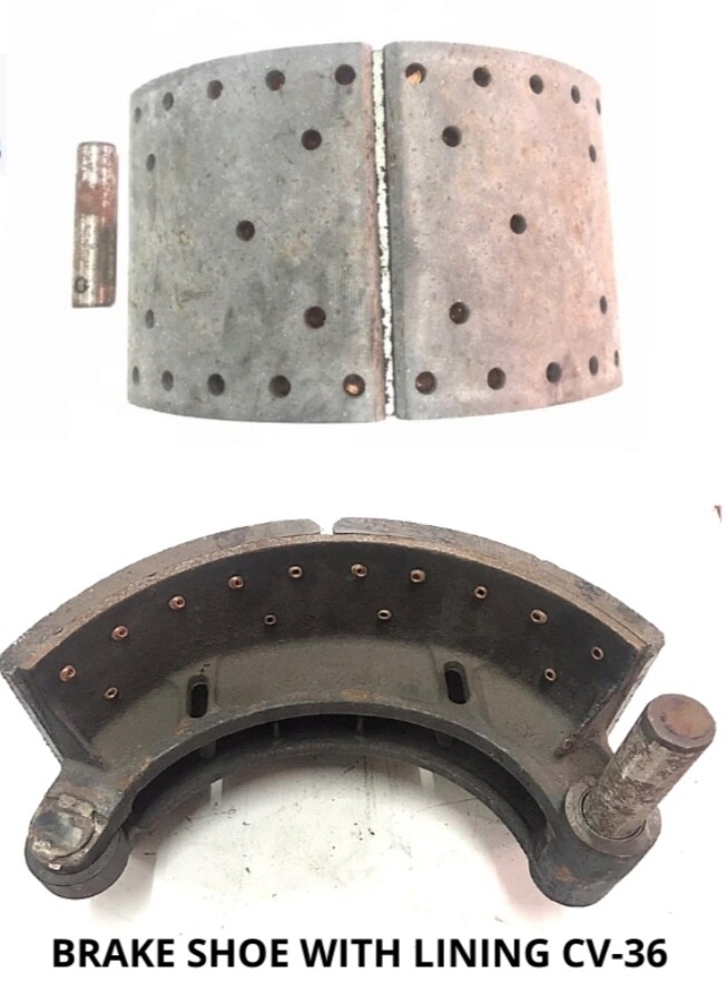 Brake shoe with lining cv-36