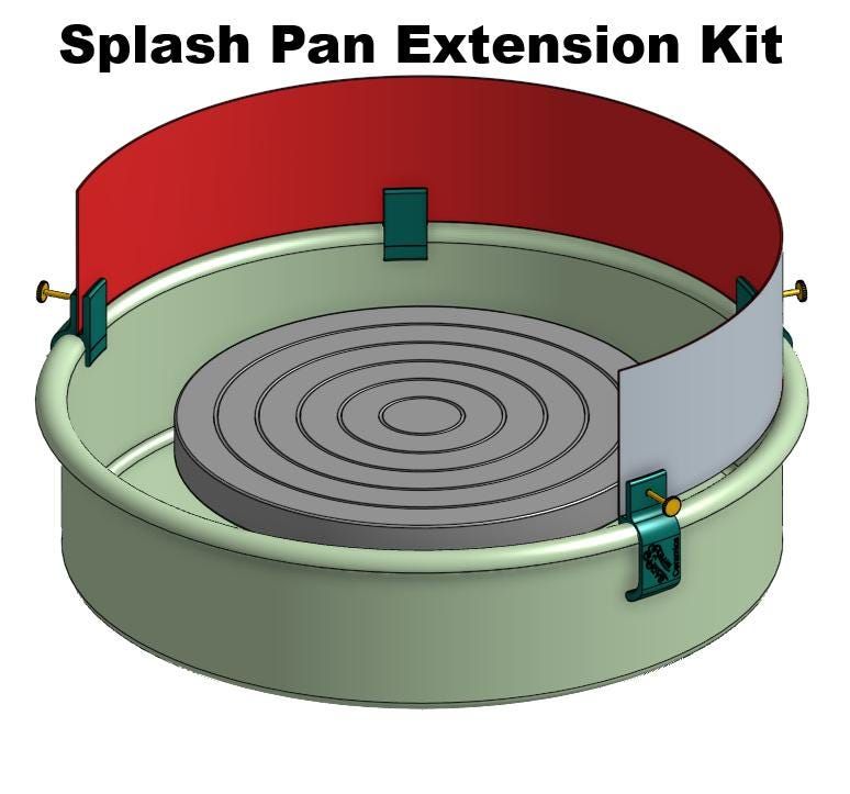 4&quot; Plexiglass Trimming Guard and Splash Pan Extension for Pottery Wheel