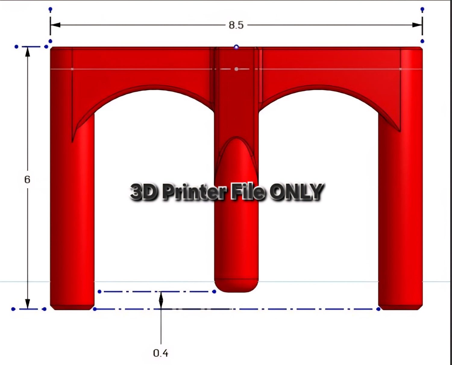 Digital 3D Printer File: Plate Puller for Shaping Wide, Level Discs on the Pottery Wheel