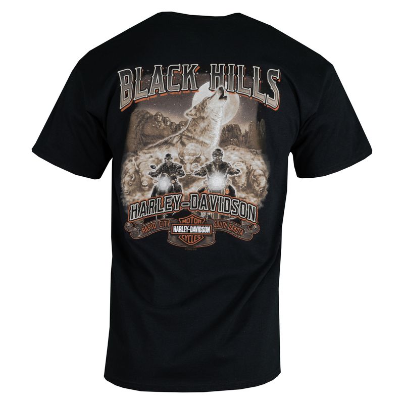Black Hills Harley-DavidsonÃ‚Â® Men's Retro Howl Short Sleeve T-Shirt