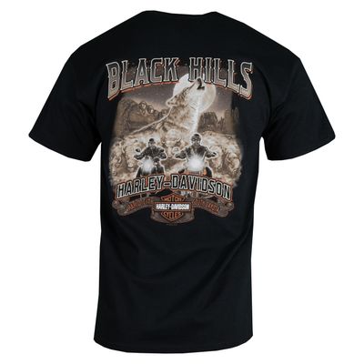 Black Hills Harley-DavidsonÃ‚Â® Men's Retro Howl Short Sleeve T-Shirt