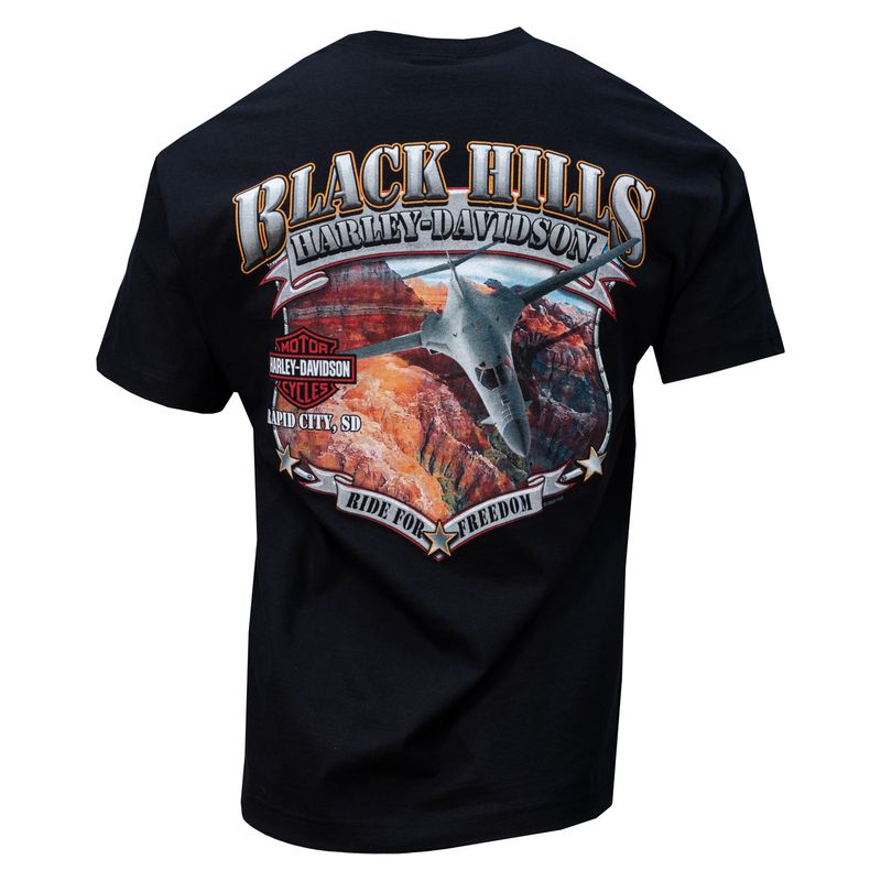 90s Harley Davidson Black Hills 鷹 Tシャツ M Black Hills Harley-DavidsonÃ‚Â® Men's Bomber Short Sleeve T-Shirt