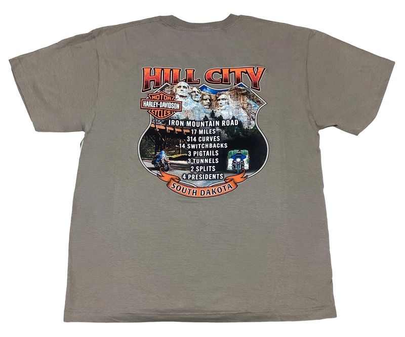 ハイドロ　Tバンドルスローダウン&スチールシール Hill City Harley-Davidson® Men's Iron Mountain Brindle Short
