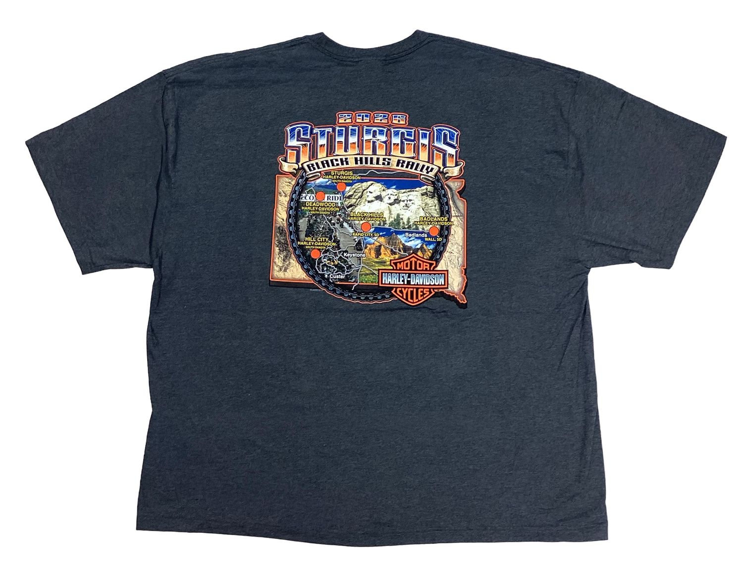 2026 Custer Harley-Davidson® Men's 86th Rally Map - Charcoal Short