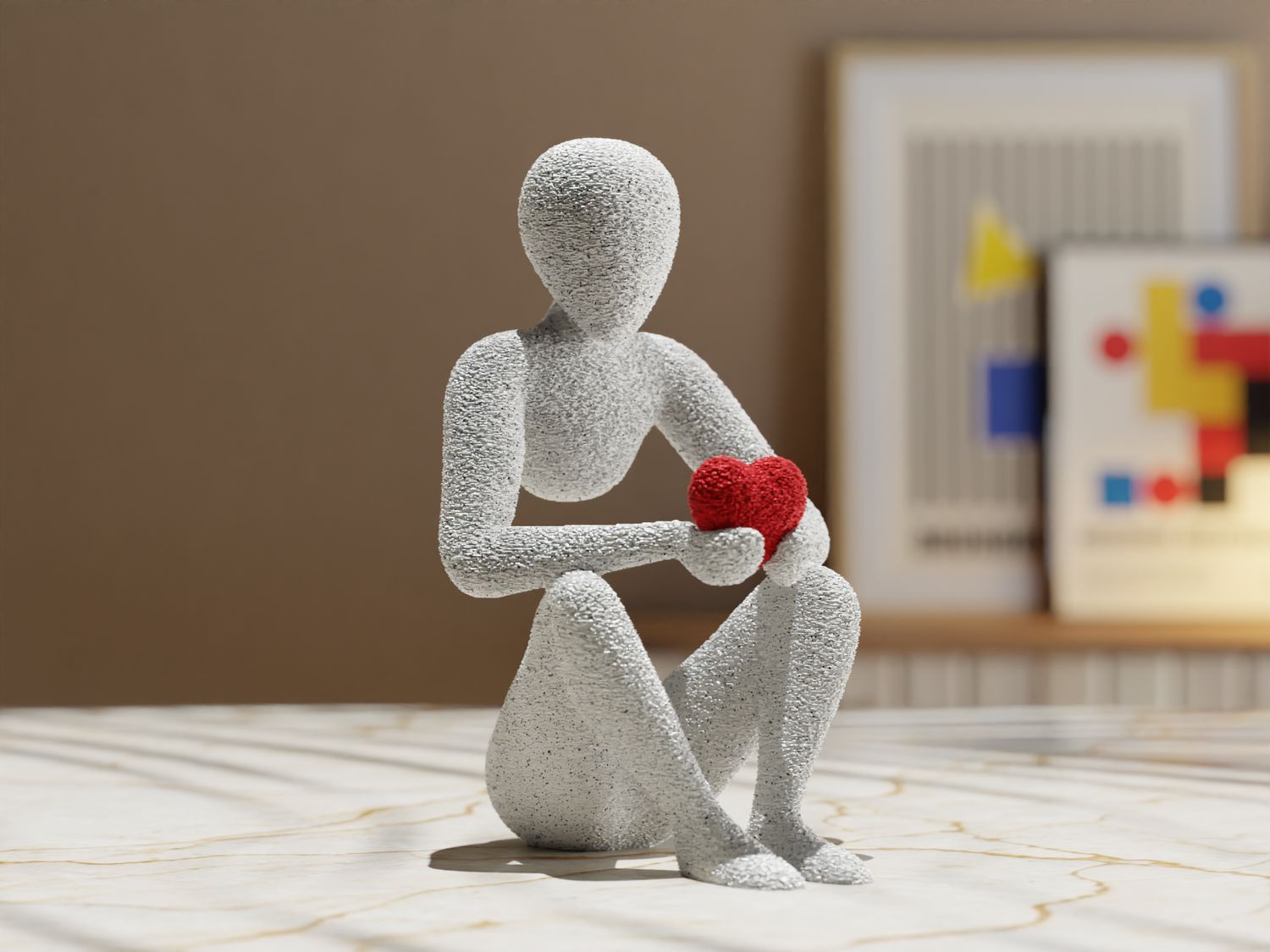 Liefdesbeeldje met Hart – Een stil gebaar van liefde