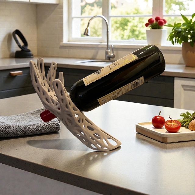 Magische balans – design wijnhouder