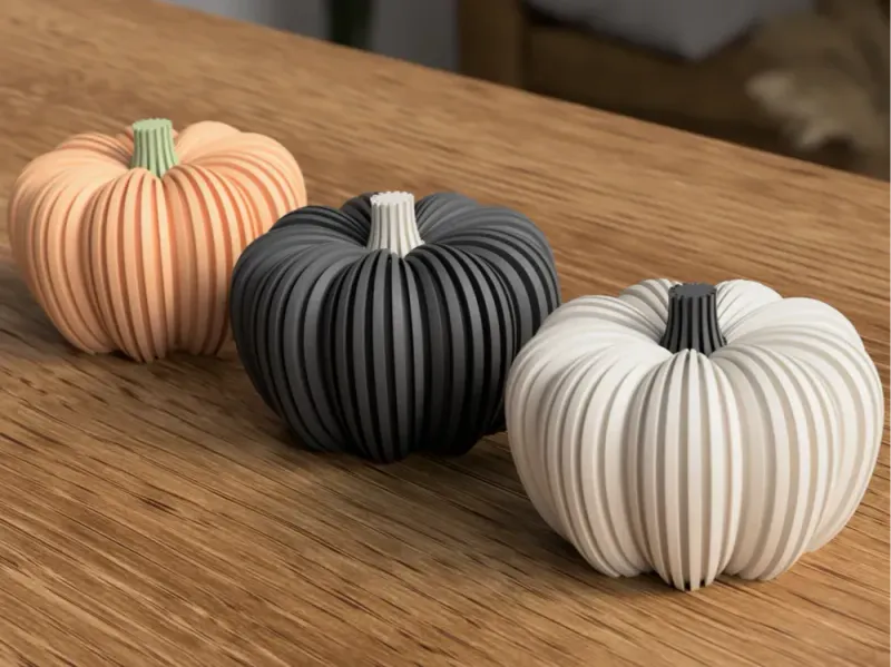 3D-geprinte Pompoen – Sfeervolle Herfstdecoratie voor LED Theelichtje