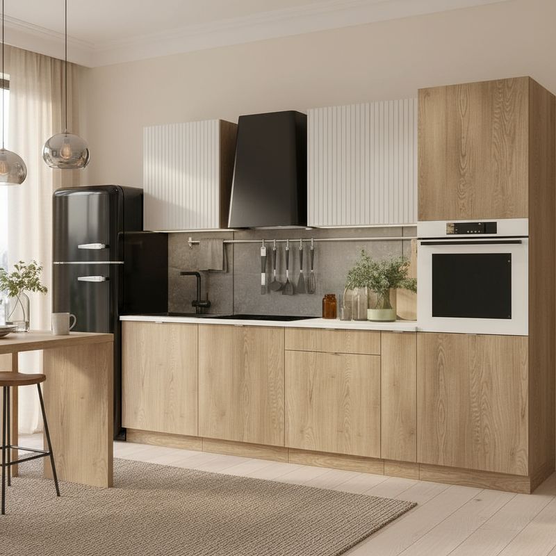 SENSI Beige Matt / Eiche Cremona / DC Set 2,60, ohne Arbeitsplatte