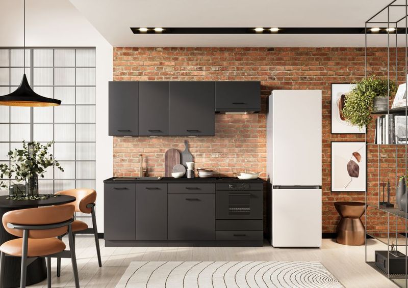 Modell AZURA in Graphit, Stärke 2,0 cm, ohne Arbeitsplatte