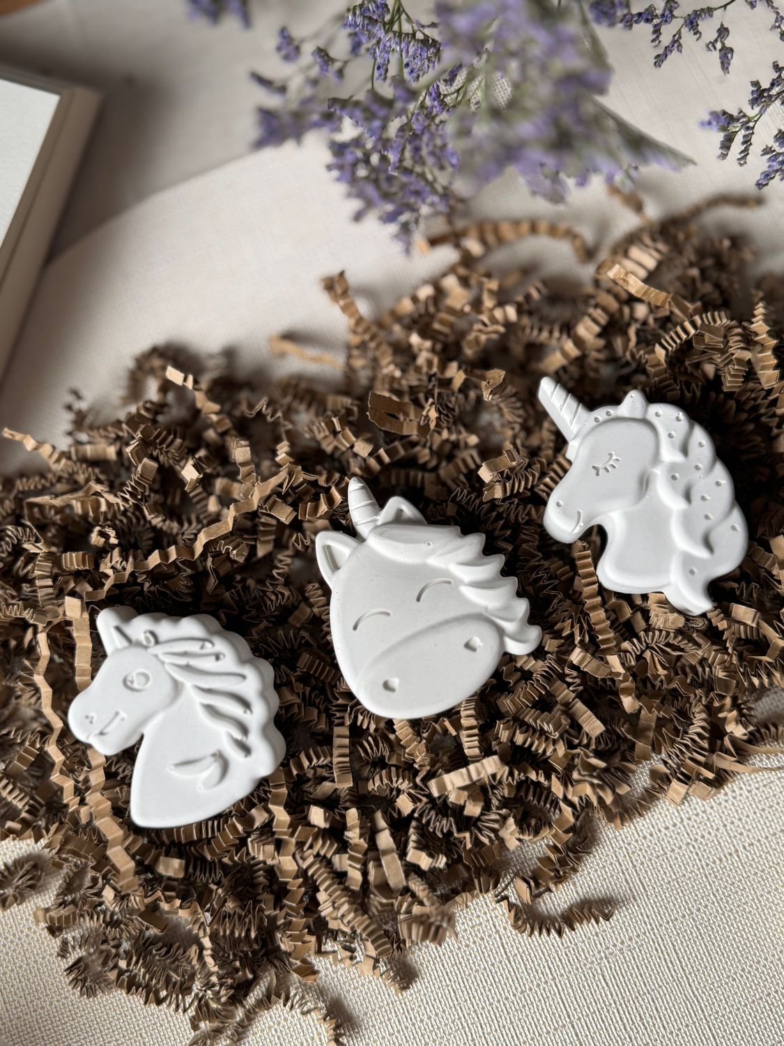 Gipsowe jednorożce do malowania