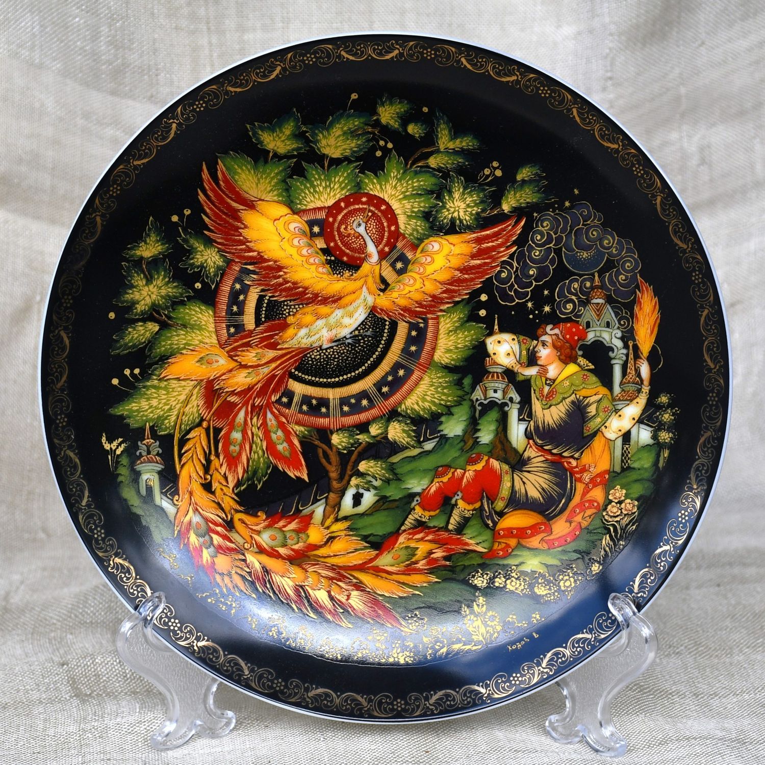 Порцеланова чиния &quot;Палех&quot; от серията &quot;Imperial Collection&quot;