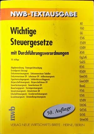 Wichtige Steuergesetze