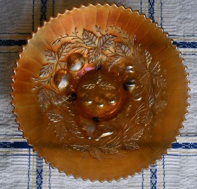 Vintagе чиния Northwood, &quot;карнавално&quot; стъкло