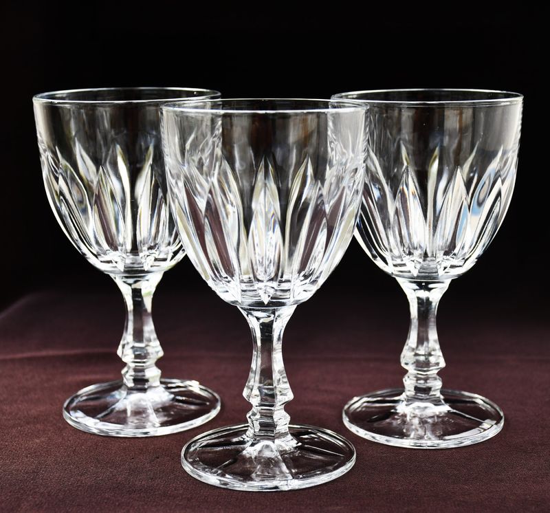 Сет италиански винтидж чаши - кристал (5 бр.)