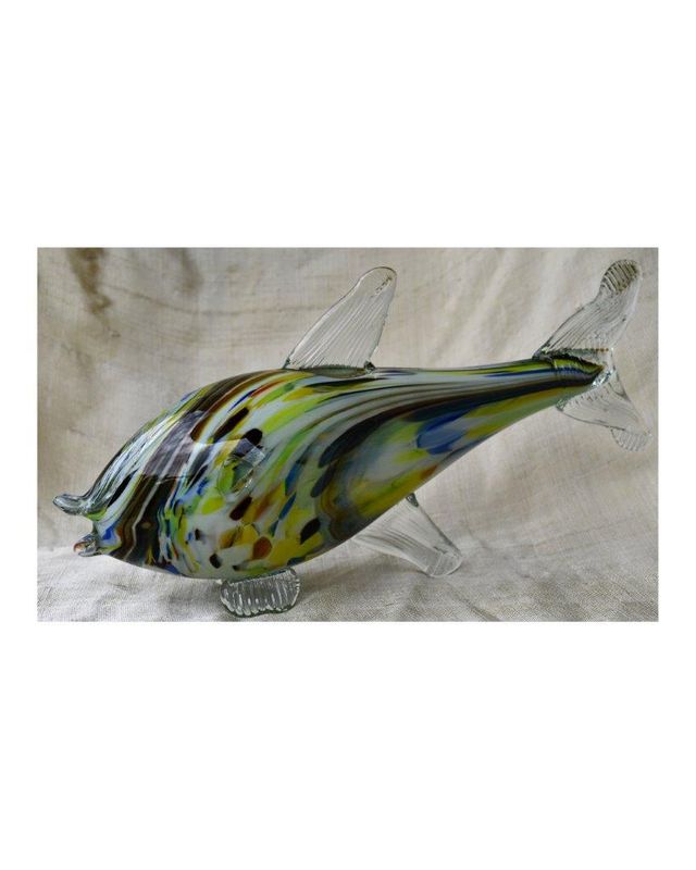 Арт стъкло - риба. Винтидж.