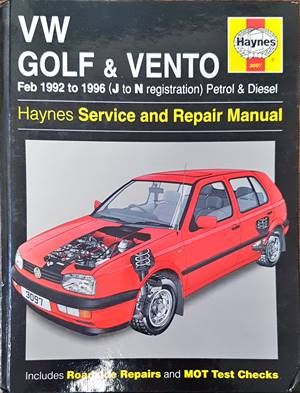 VW Golf &amp;amp; Vento. Feb 1992 to 1996 (J to N registration) Petrol &amp;amp; Diesel. Haynes Service and Repair Manual