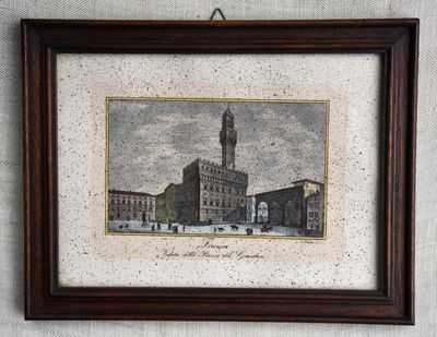 Сет от две ръчно оцветени гравюри  Сет от две ръчно оцветени гравюри "Флоренция"