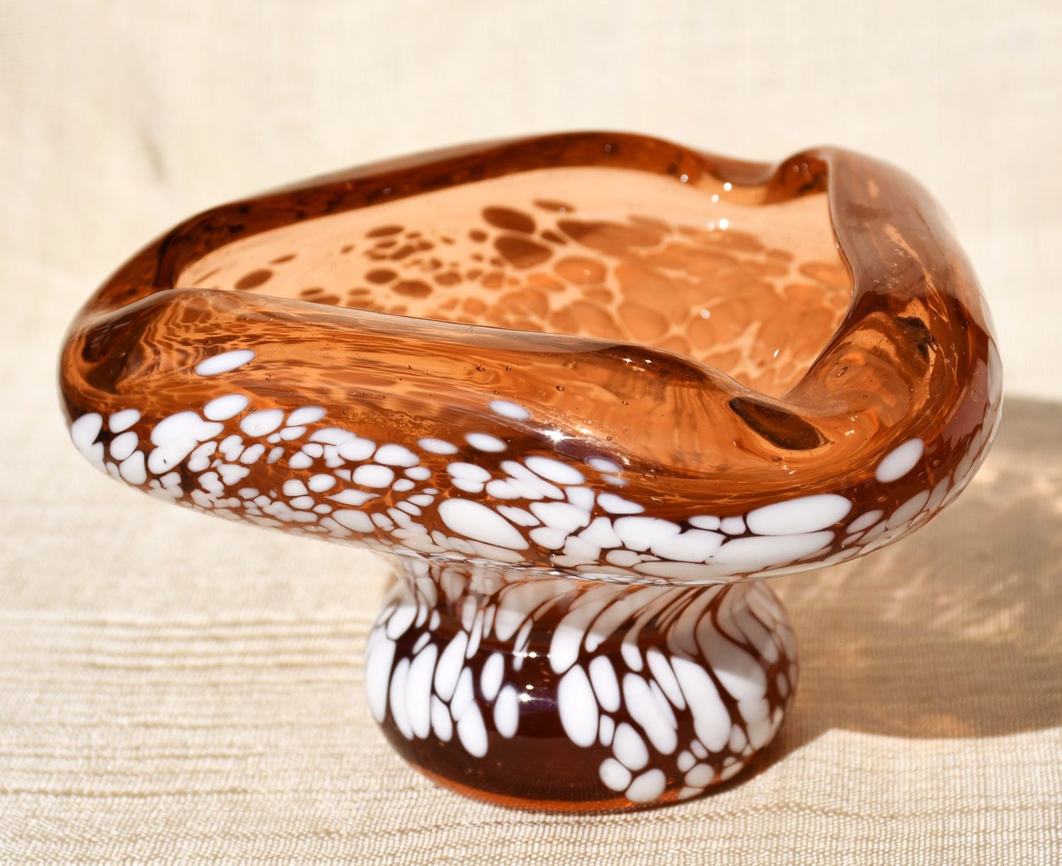 Винтидж art-glass пепелник/centrepiece