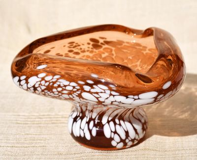 Винтидж art-glass пепелник/centrepiece