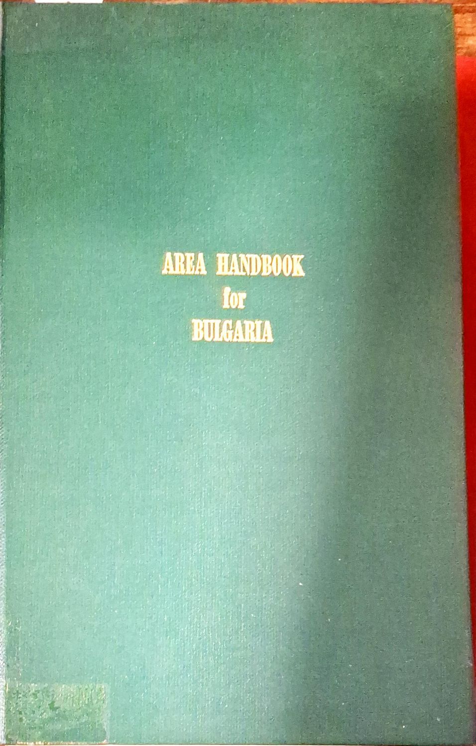 Area Handbook for Bulgaria