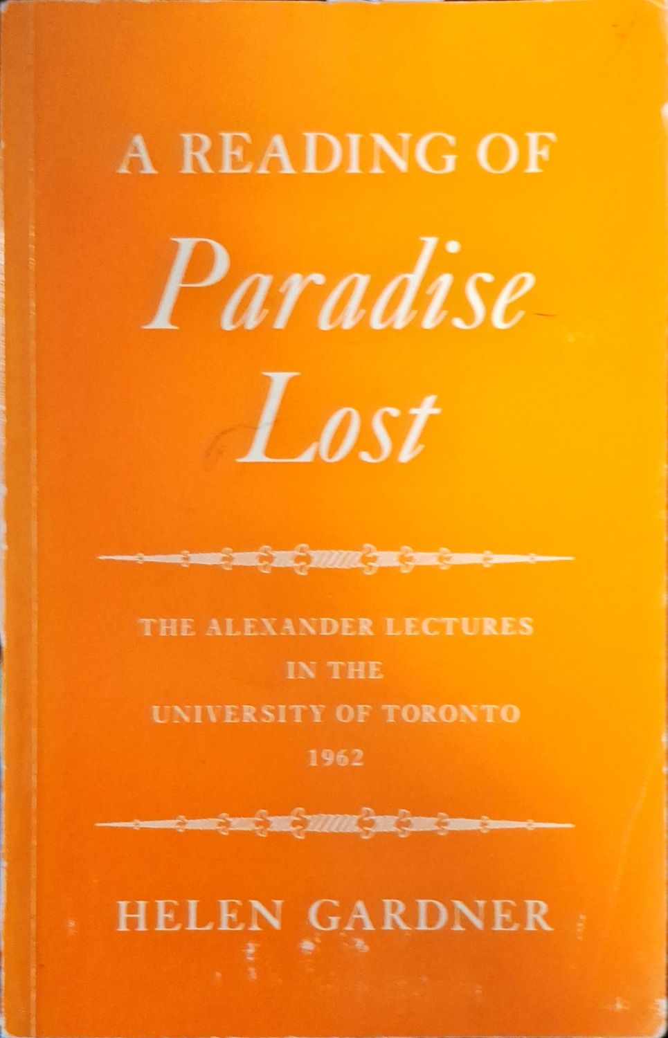 A Reading or Paradise Lost