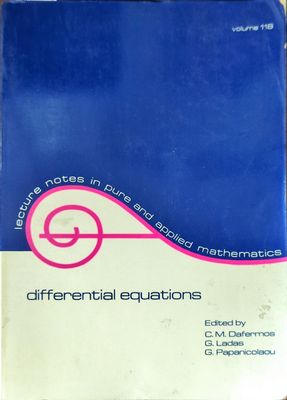 Differential Equations : lecture notes in pure and applied mathematics