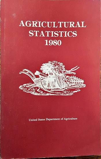 Agricultural statistics 1980 Agricultural statistics 1980