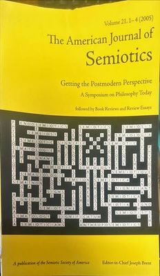 The American Journal of Semiotics. Volume 21.1-4