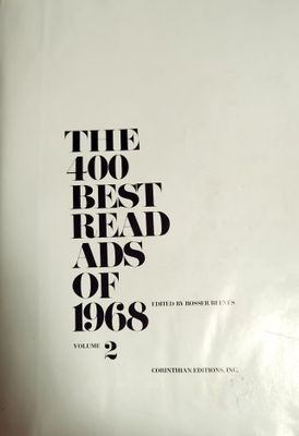 The 400 best read ads of 1968 Vol. 2