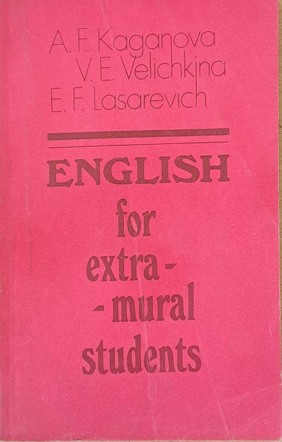 English for extra-mural students
