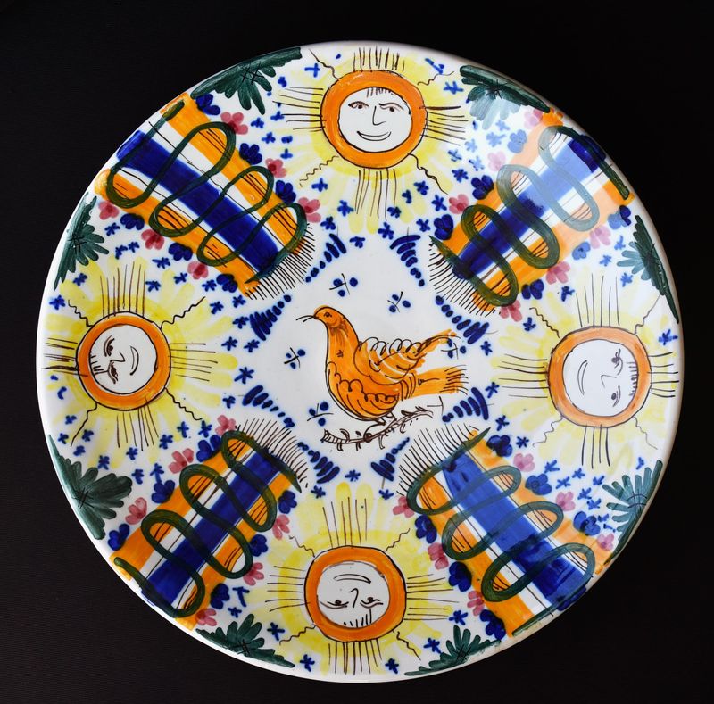 Декоративна чиния майолика от Пуенте, Испания