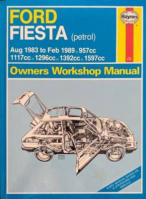 Ford Fiesta (petrol). Aug 1983 to Feb 1989: 957 cc. 1117 cc. 1296 cc. 1392 cc. 1597 cc.