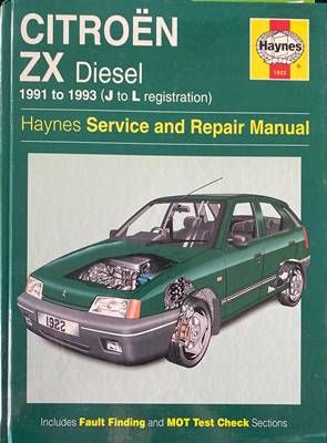 Citroen ZX Diesel. 1991 to 1993 (J to L registration)
