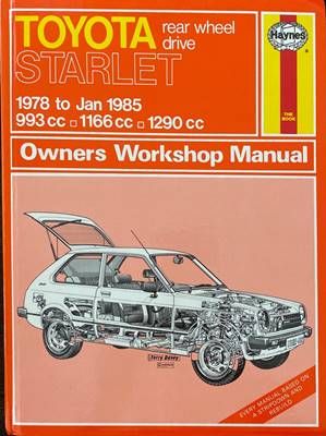 Toyota Starlet. 1978 to Jan 1985 993 cc. 1166 cc. 1290 cc.