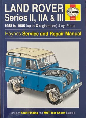 Land Rover Series ll, llA &amp;amp; lll. 1958 to 1985 (up to C registration) 4-cyl Petrol
