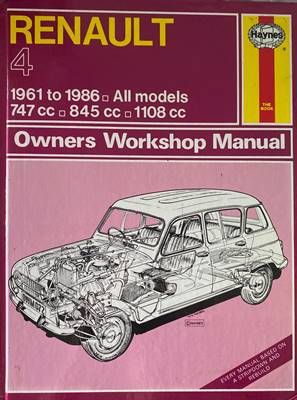 Renault 4 1961 to 1986. All models Owners Workshop Manual