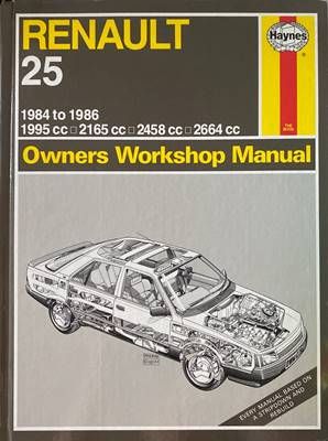 Renault 25 1984 to 1986 Owners Workshop Manual